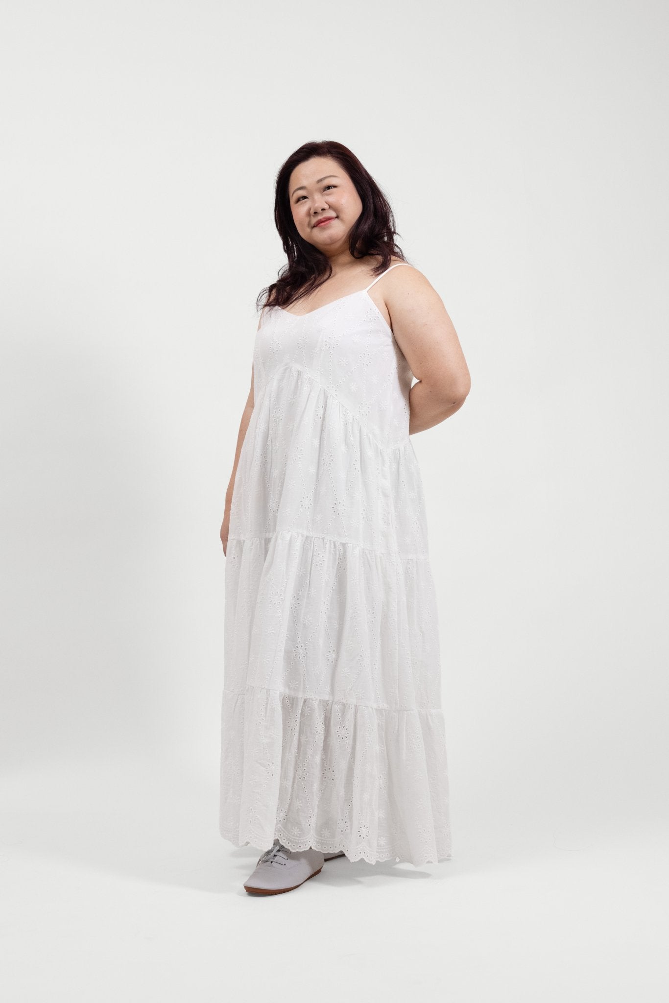 White Eyelet Maxi Dress