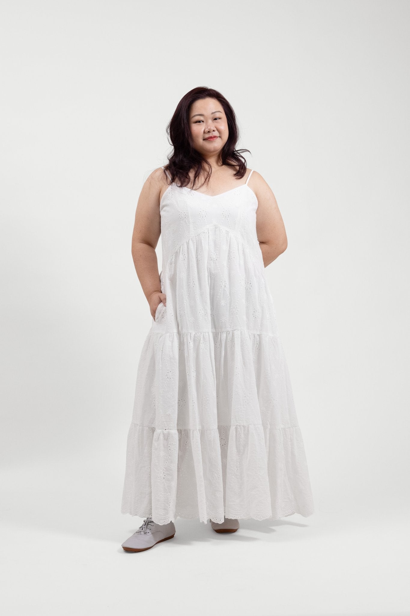 White Eyelet Maxi Dress