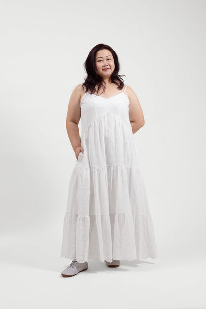 White Eyelet Maxi Dress