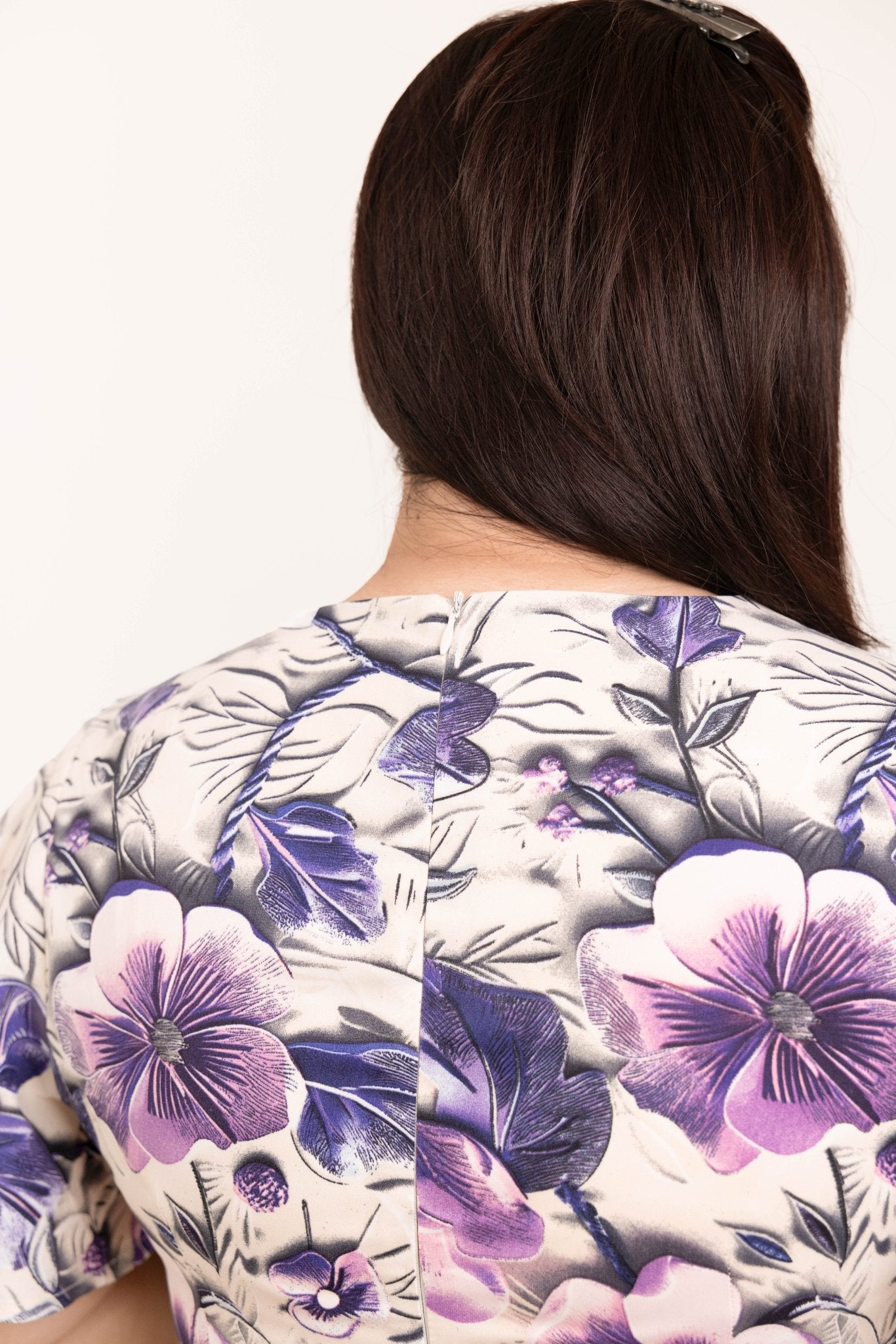 Bias Cut Orchid Floral Dress - Bubbly