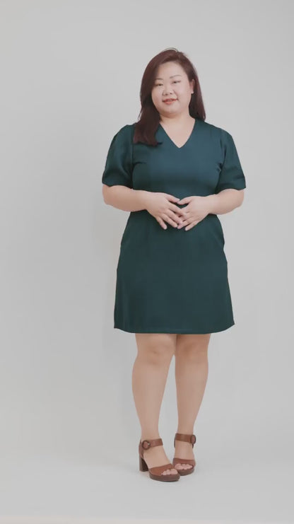 Dark Green Sheath Dress