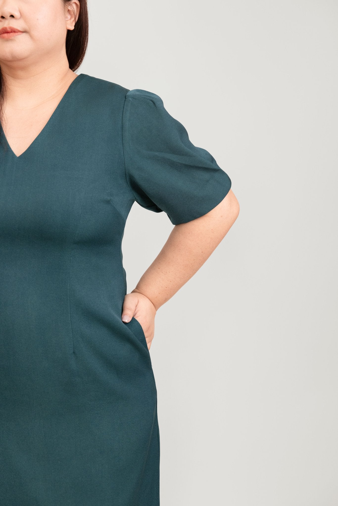 Teal Sheath Dress - Bubbly