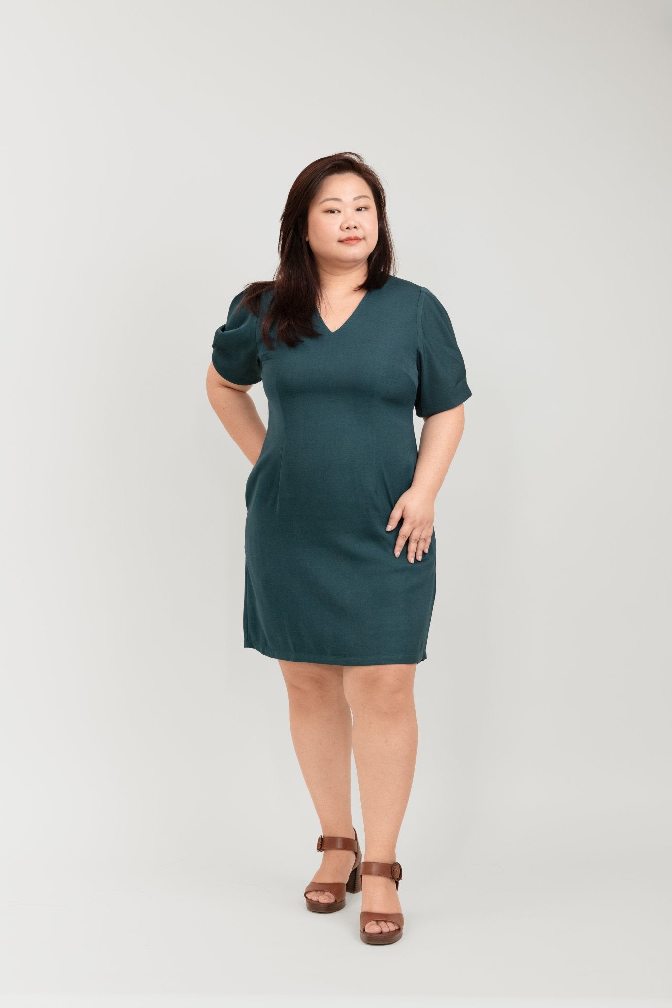 Teal Sheath Dress - Bubbly