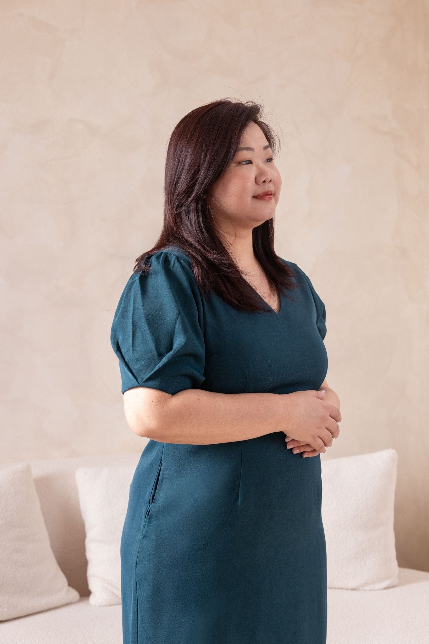 Teal Sheath Dress - Bubbly